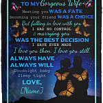 Personalized I Loved You Blanket, White, Cozy Plush Fleece Blanket - 50x60