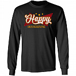 Happy Drinksgiving Thanksgiving Hoodie, Black, Long Sleeve