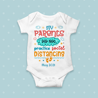 Alternative view of Personalized My Parents Did Not Practice Social-Distancing Baby Onesie - Toddler Baby Infant Bodysuit