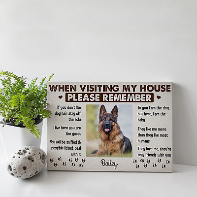 Alternative view of Personalized Custom Photo Image When Visiting My House Please Remember Framed Canvas Prints - Unframed Poster