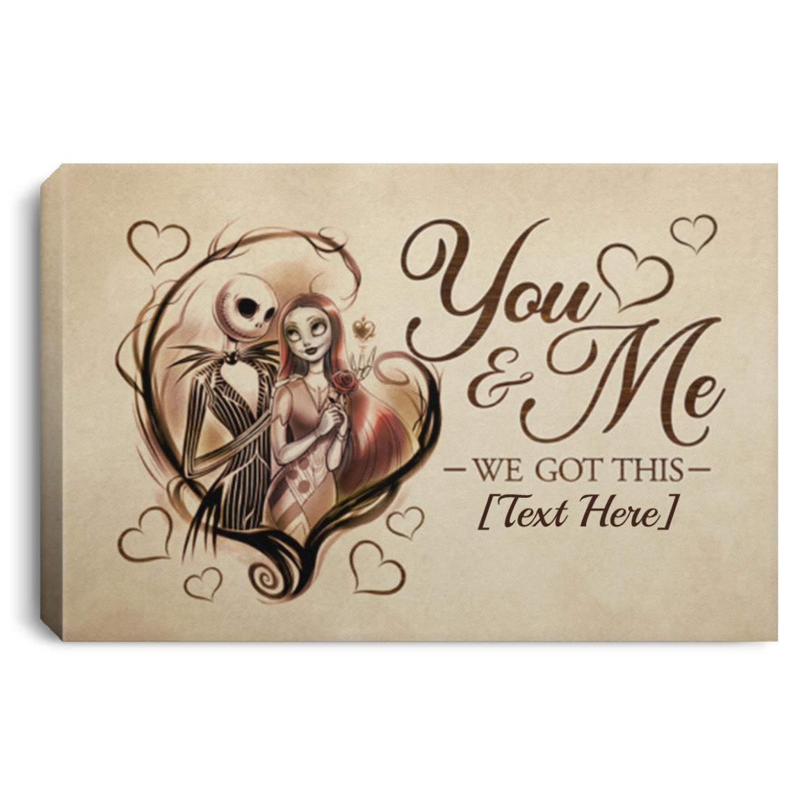 3KT. Jack Sally We Got This_Personalized, White, 0.75'' Framed Canvas 3KT. Jack Sally We Got This_Personalized, White, 0.75'' Framed Canvas