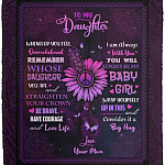 To My Daughter Whenever You Feel, White, Cozy Plush Fleece Blanket - 50x60