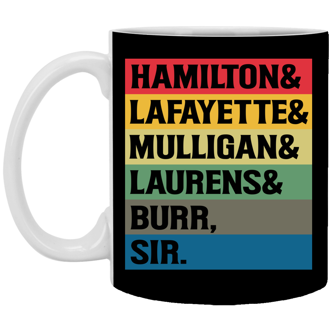 Lafayette Burr Sir Vintage Mug Hamil-ton Lafayette Mulligan
