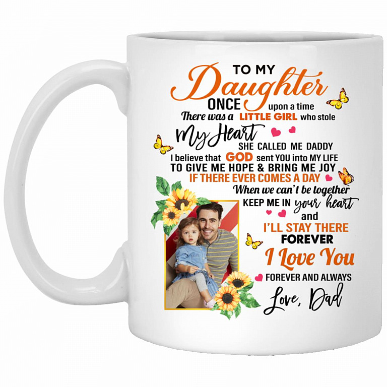 Personalized Photo Dad, White, 11 oz. White Mug