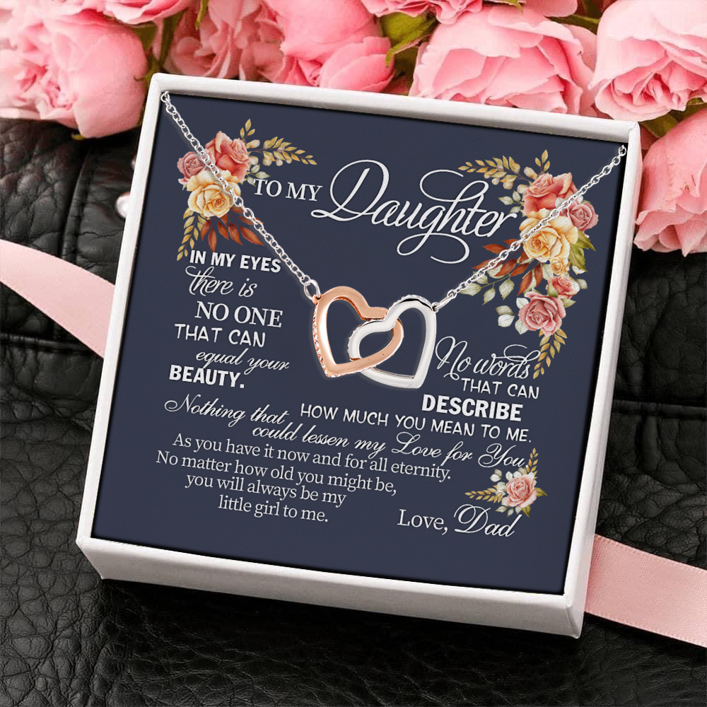 8vt. dad to my daughter in my eyes interlocking hearts necklace 4