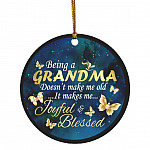 Being A Grandma Doesn't Make, White, Circle Ornament