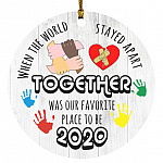 The World Stayed Apart Together Ornament, White, Circle Ornament