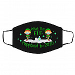 What the Elf Happened Face Mask Cover, White, Cloth Face Cover – Medium/Large