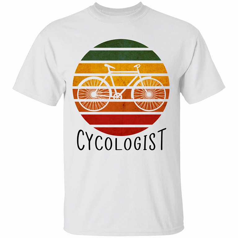 Retro Cycologist Tshirt, White, Unisex T-Shirt