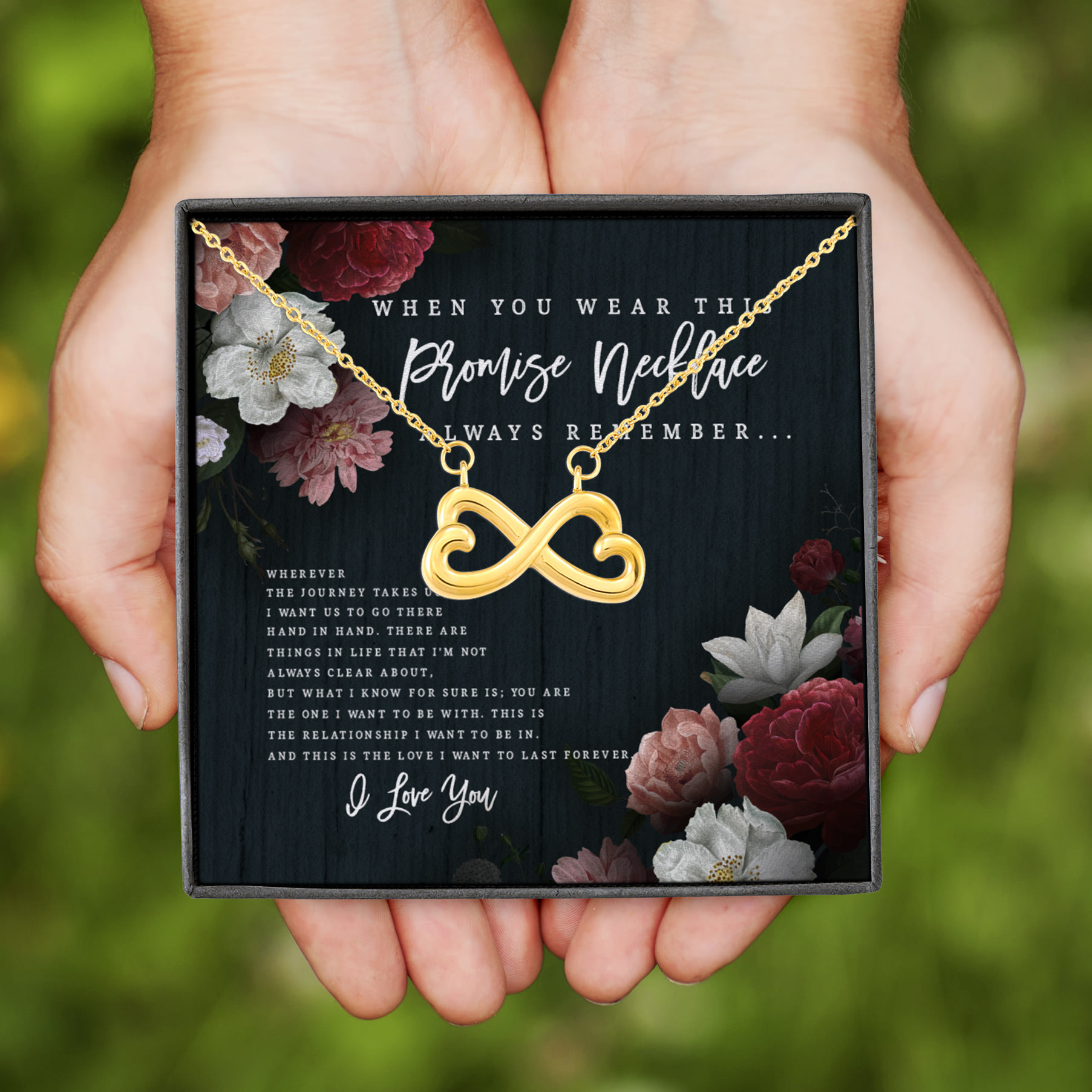 2VT. When You Wear This Promise Necklace(4) Infinity Heart Necklace (Gold)