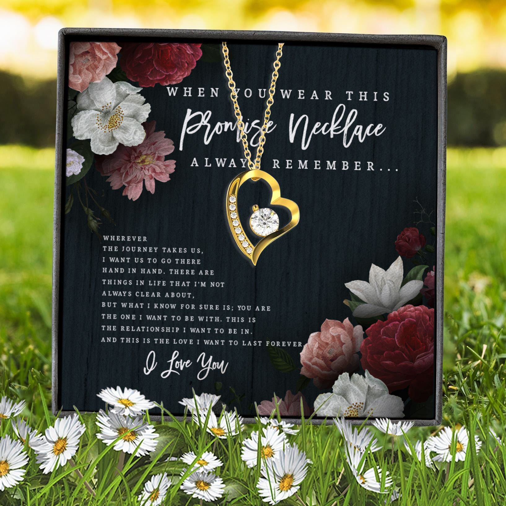 2VT. When You Wear This Promise Necklace(4) Forever Love Necklace (Gold) 7