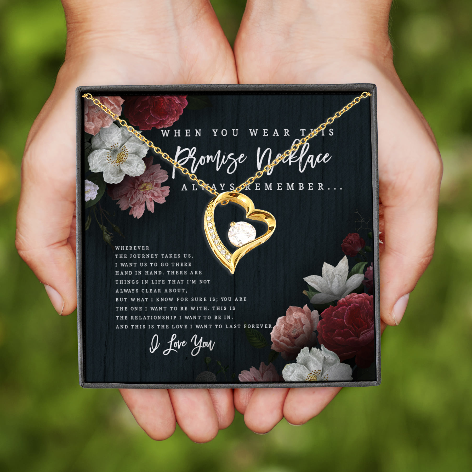 2VT. When You Wear This Promise Necklace(4) Forever Love Necklace (Gold)