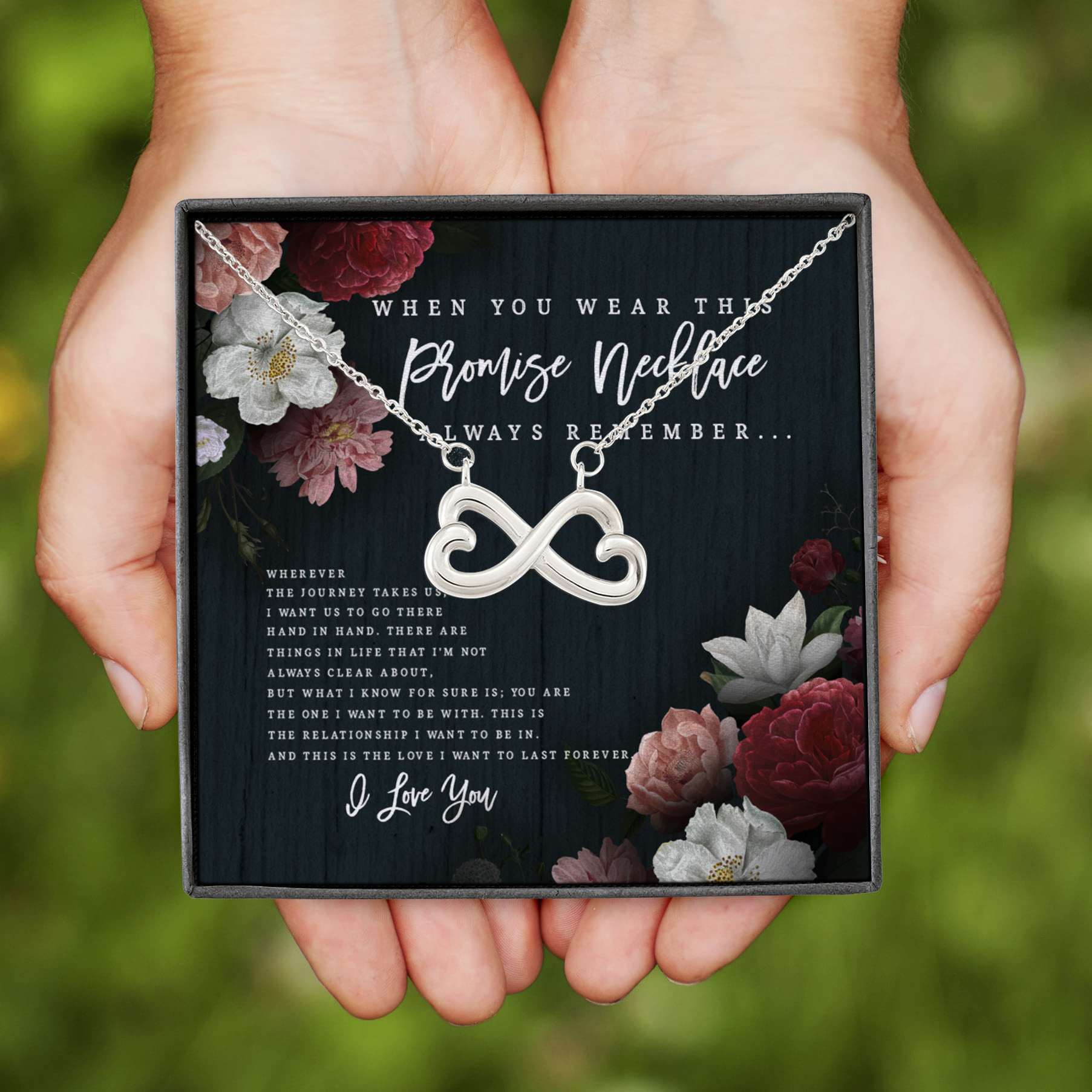 2VT. When You Wear This Promise Necklace(4) Infinity Heart Necklace (Silver)