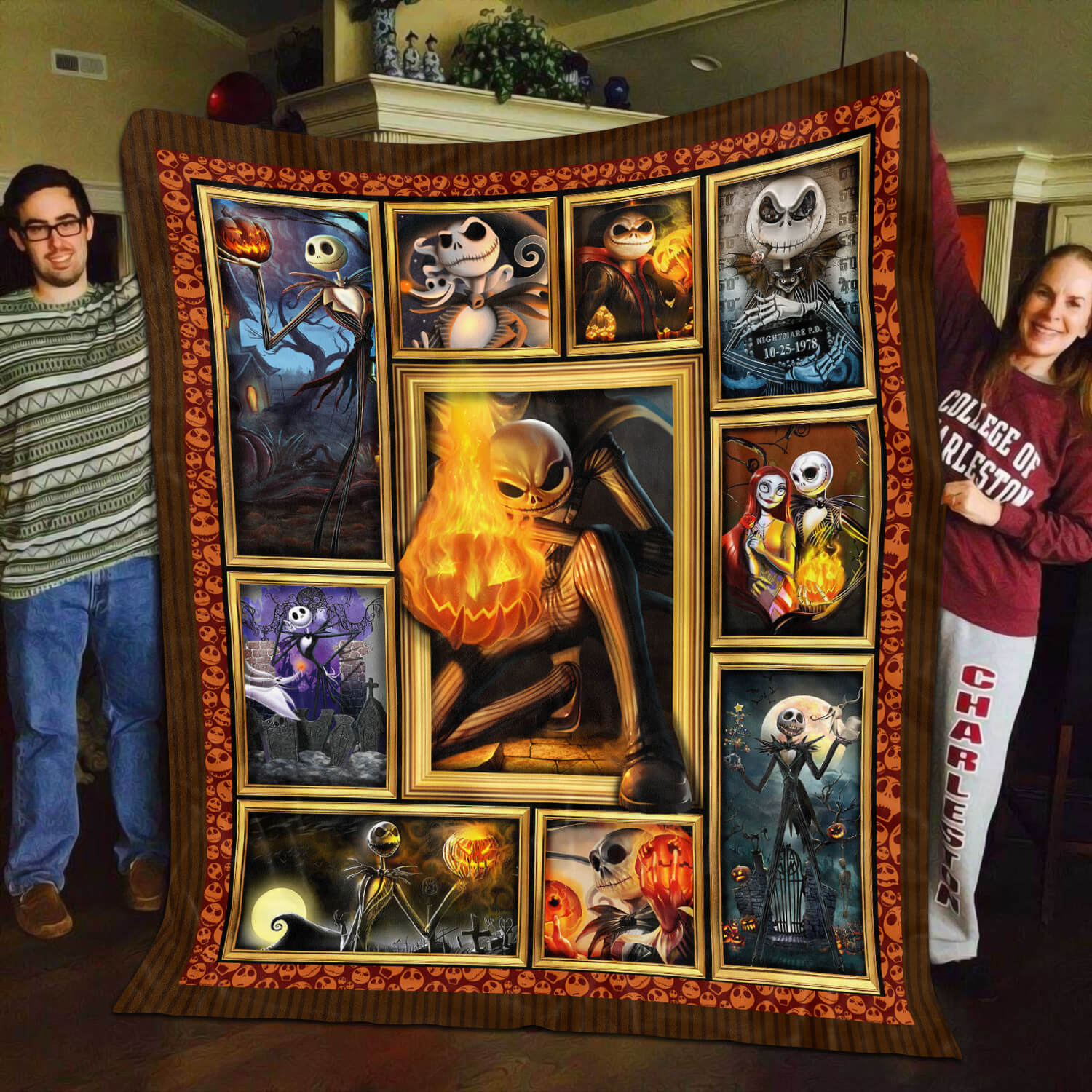 1BN. Jack Skellington Blanket - mk1