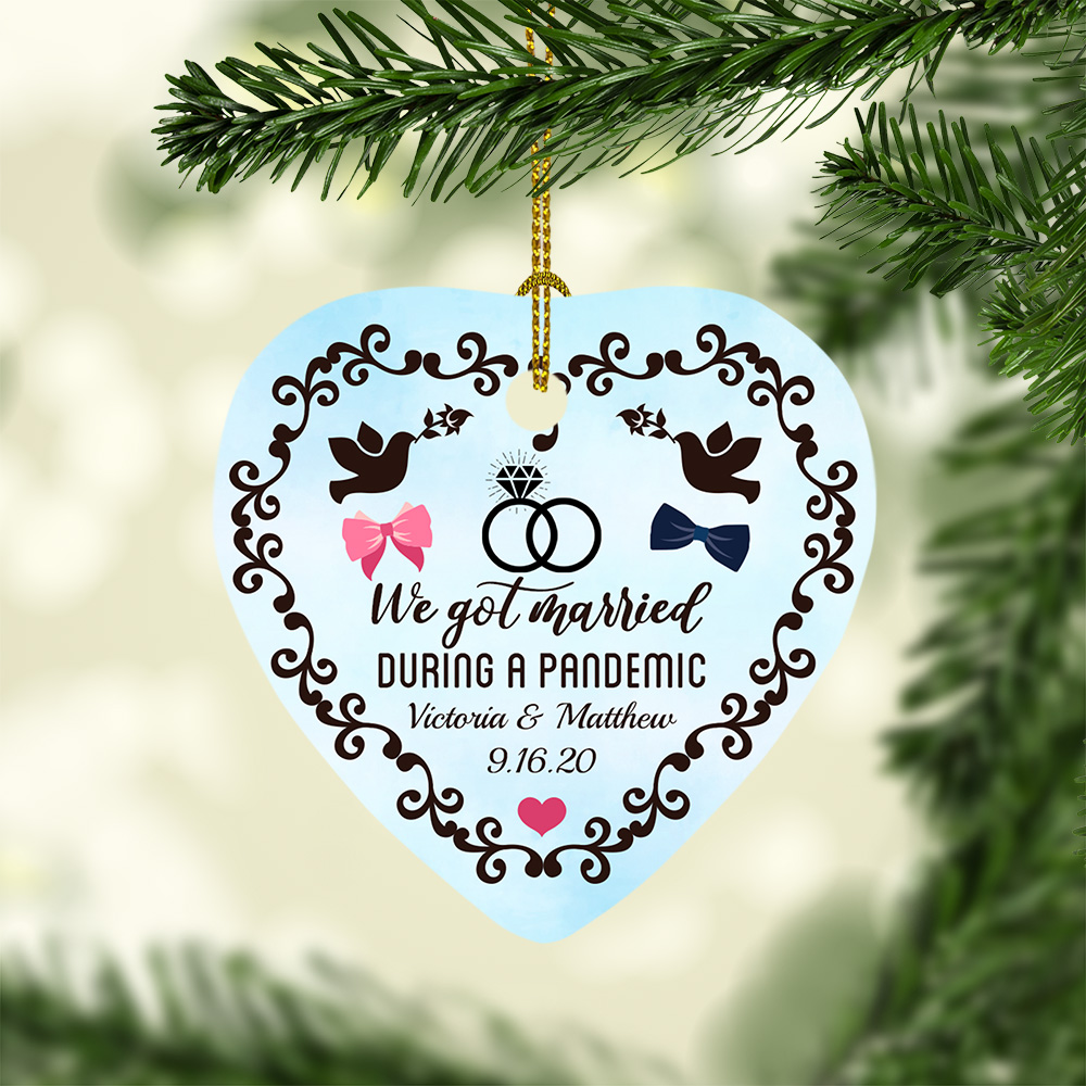 3VT. Got Married During Pandemic Ornament-mk2-Playball #28140e