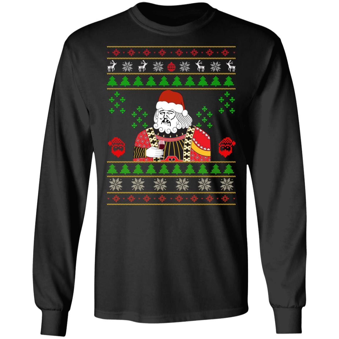 4KT. Santa Dicaprio Big Fat, Black, Long Sleeve