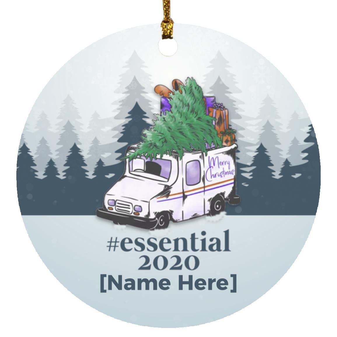 Personalized Essential Ornament, White, Circle Ornament Personalized Essential Ornament, White, Circle Ornament