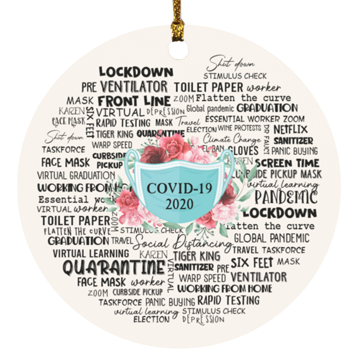 Nurse 2020 Decorative Christmas Ornament - Holiday Flat Circle Ornament - Holiday Decoration Gift, White, Circle Ornament Nurse 2020 Decorative Christmas Ornament - Holiday Flat Circle Ornament - Holiday Decoration Gift, White, Circle Ornament