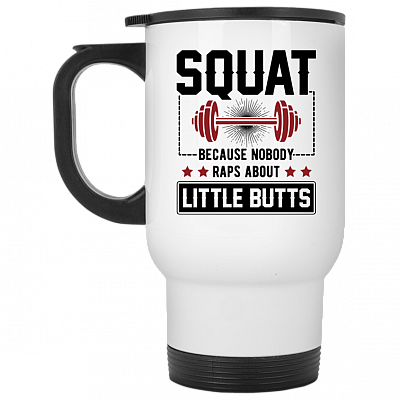 14 oz. White Travel Mug
