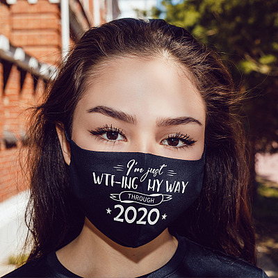 Alternative view of I'm Just WTF-Ing My Way Through 2020 Washable Reusable Custom Printed Cloth Face Mask Cover