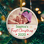 58 HG. Baby First Christmas Custom Photo mk 1