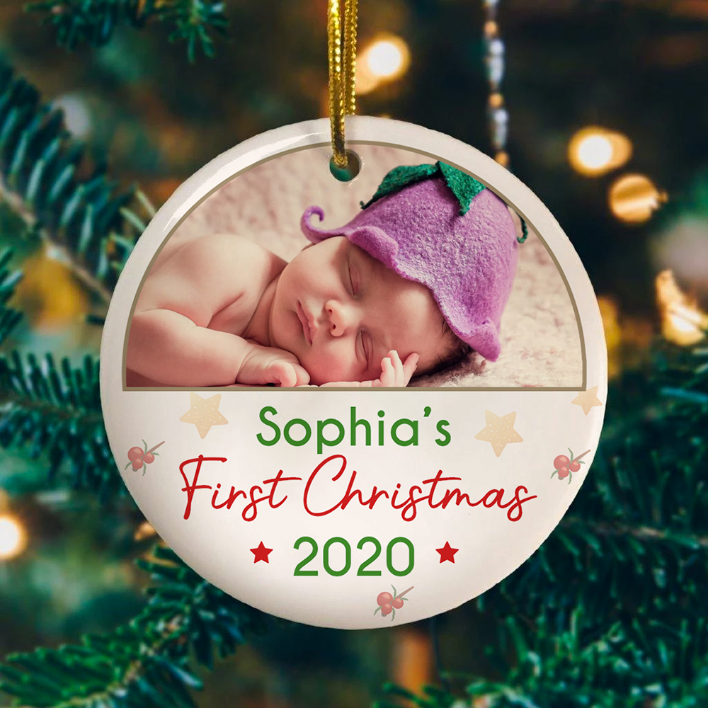 58 HG. Baby First Christmas Custom Photo mk 1