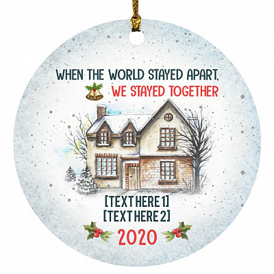 4P. Stay together ornament CUSTOM, White, Circle Ornament