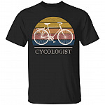 Vintage Retro Cycologist T- Shirt - Funny Biking Shirts for Men - Cycling Dad Gift T-Shirt, Black, Unisex T-Shirt