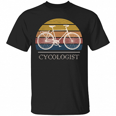 Vintage Retro Cycologist T- Shirt - Funny Biking Shirts for Men - Cycling Dad Gift T-Shirt, Black, Unisex T-Shirt