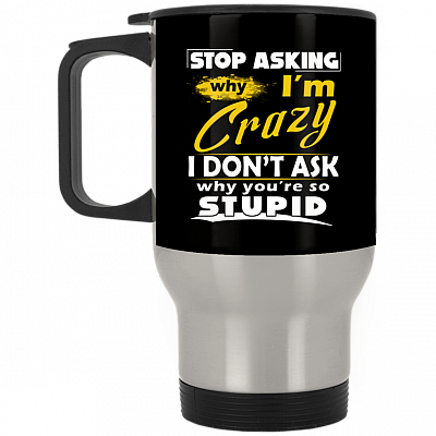 14 oz. Silver Travel Mug