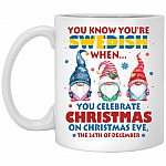 Gnome You Know You're Swedish When, White, 11 oz. White Mug