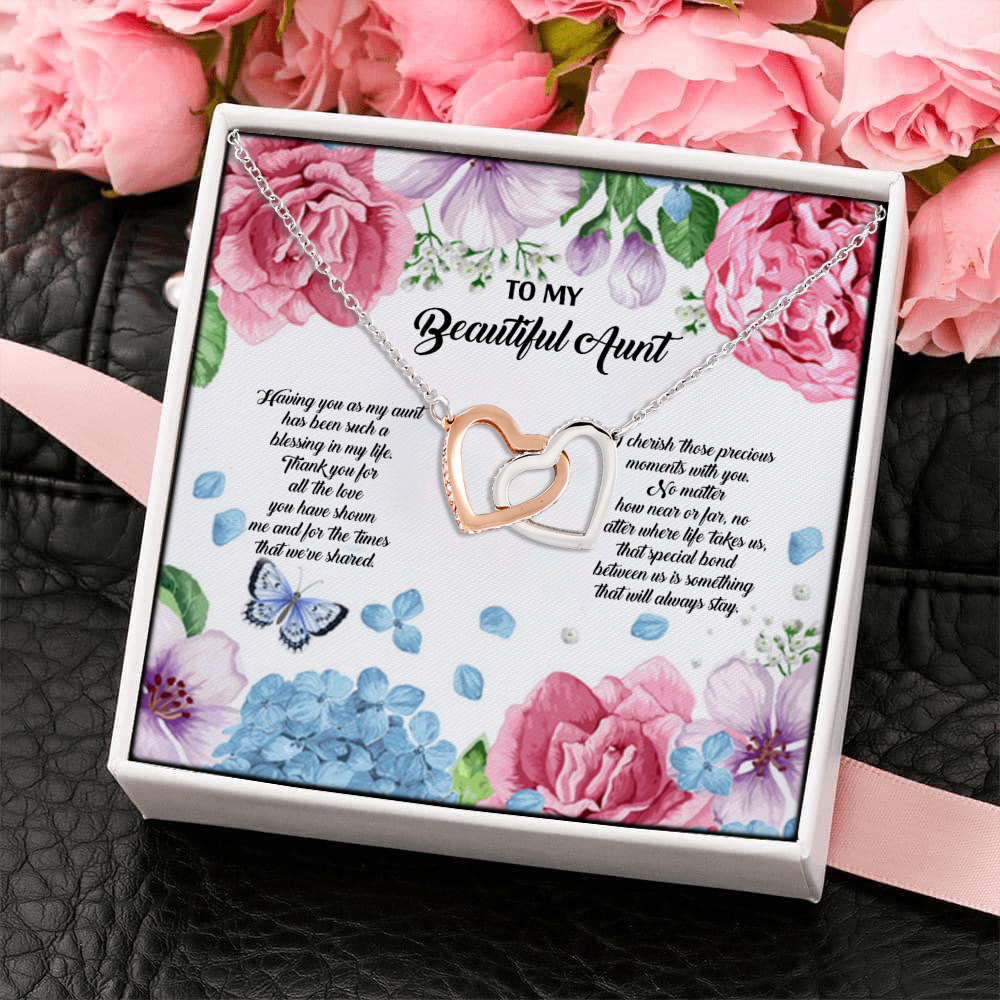 12Th. My Beautiful Aunt Interlocking Hearts Necklace 4