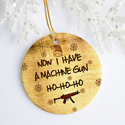 Alternative view of Mc-Clane Christmas Ornament - Now I Have A Machine Gun Ho Ho Ho Holiday Decoration Gift