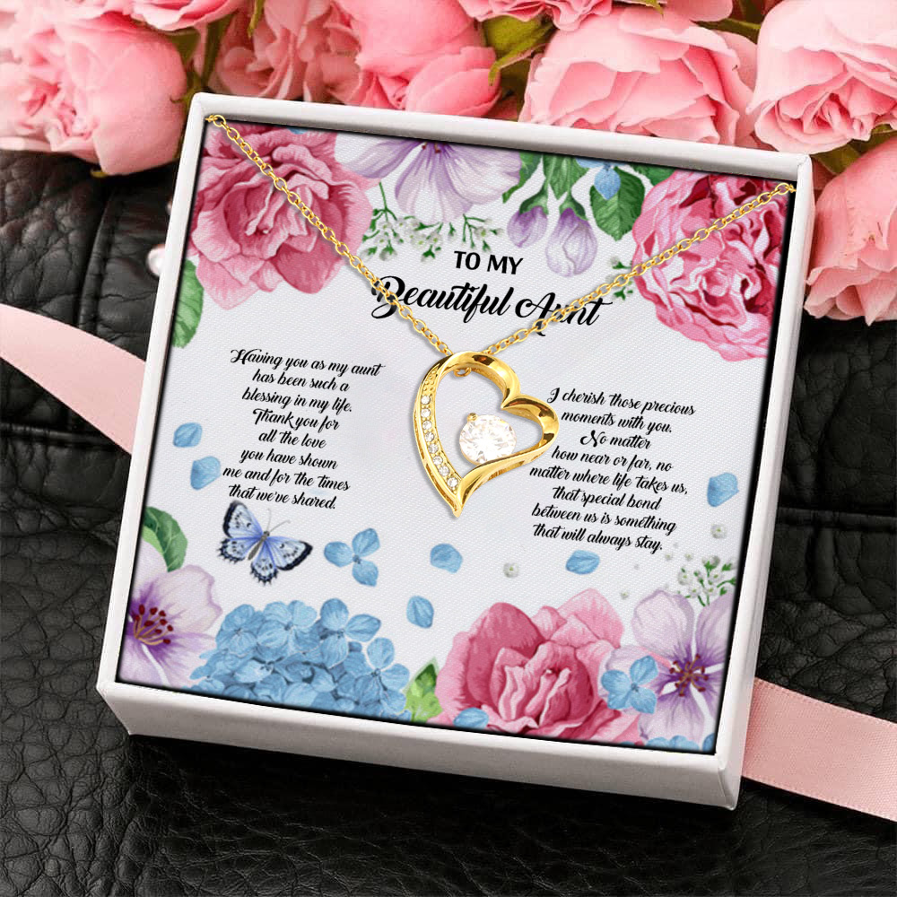 12Th. My Beautiful Aunt Forever Love Necklace (Gold) 4