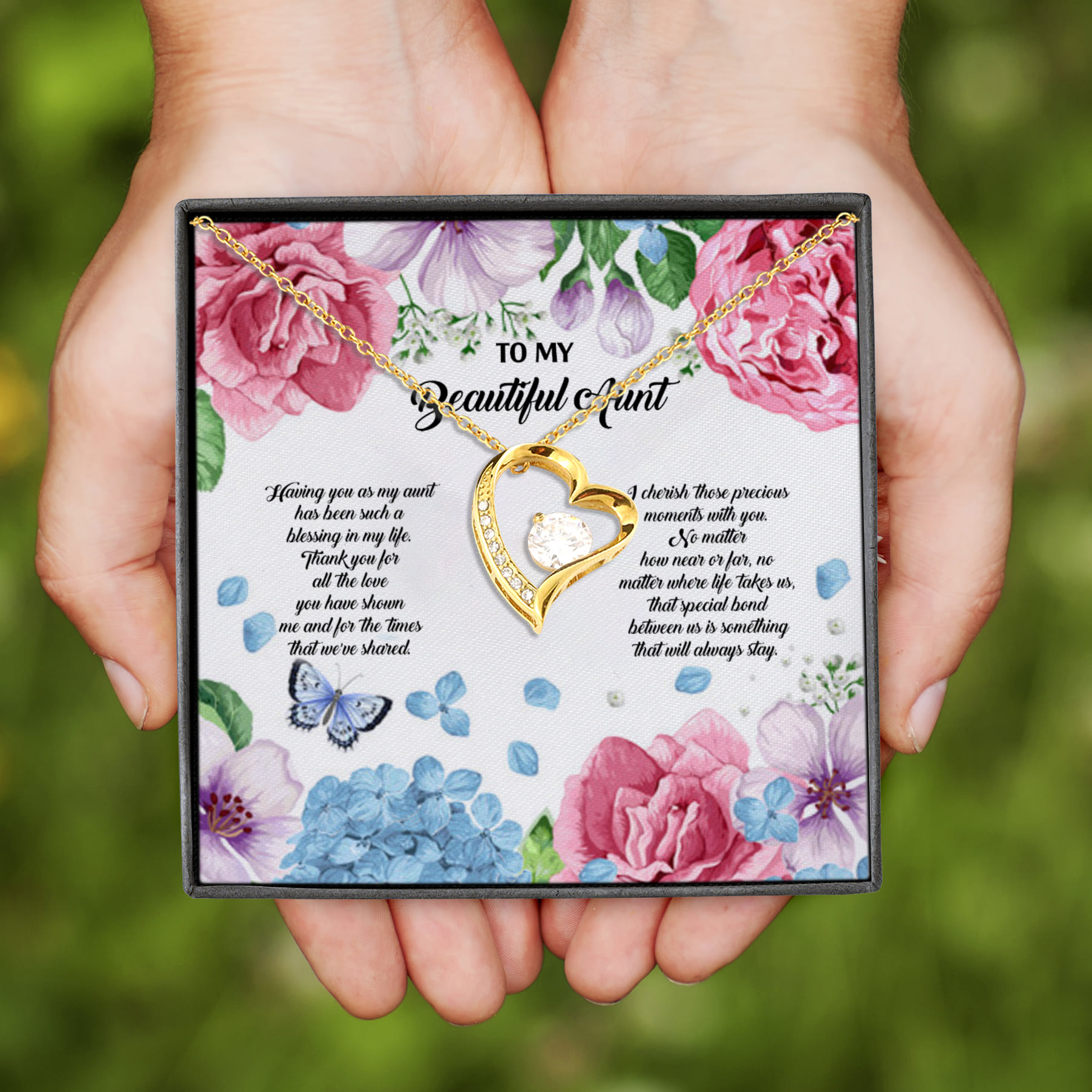 12Th. My Beautiful Aunt Forever Love Necklace (Gold)