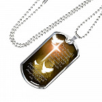 Yea, Though I Walk Through The Valley of The Shadow of Death I Will Fear No Evil Dog Tag Pendant Necklace - Dog Tag (Silver) Yea, Though I Walk Through The Valley of The Shadow of Death I Will Fear No Evil Dog Tag Pendant Necklace - Dog Tag (Silver)