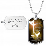Yea, Though I Walk Through The Valley of The Shadow of Death I Will Fear No Evil Dog Tag Pendant Necklace - Dog Tag (Silver) Yea, Though I Walk Through The Valley of The Shadow of Death I Will Fear No Evil Dog Tag Pendant Necklace - Dog Tag (Silver)