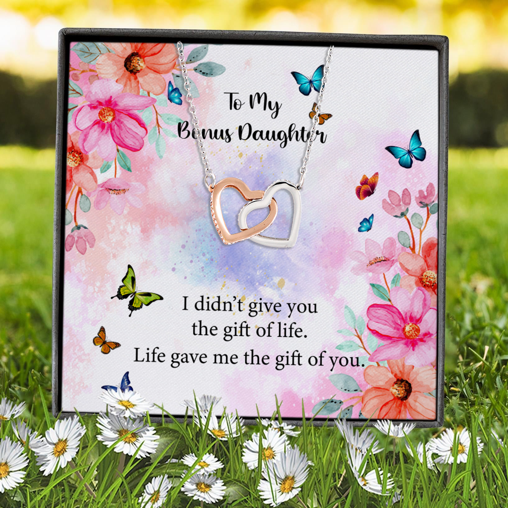 9Th. Bonus Daughter Interlocking Hearts Necklace 7