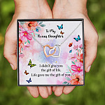 9Th. Bonus Daughter Interlocking Hearts Necklace