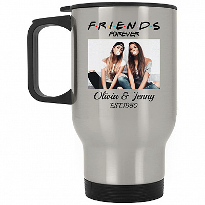 14 oz. Silver Travel Mug