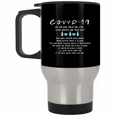14 oz. Silver Travel Mug