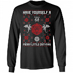 Have Yourself A Merry Little Hoodie, Black, Long Sleeve