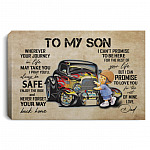 Dad To My Son Wherever Your Journey Canvas, White, 0.75'' Framed Canvas Dad To My Son Wherever Your Journey Canvas, White, 0.75'' Framed Canvas