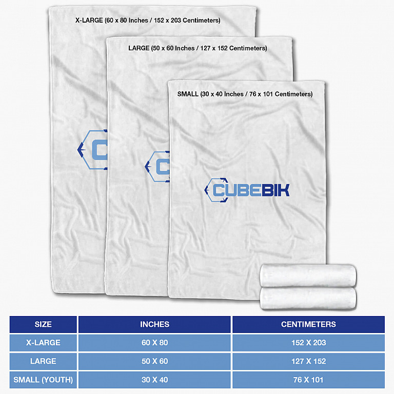 CubeBik Blanket Sizing Chart