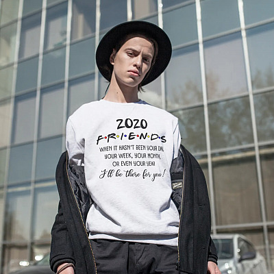 Alternative view of 2020 Friends TV Show When It Hasn't Been Your Day Your Week I'll Be There For You Christmas Quarantined T-shirt