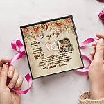 10VT. To My Wife You Are Braver Interlocking Hearts Necklace 5