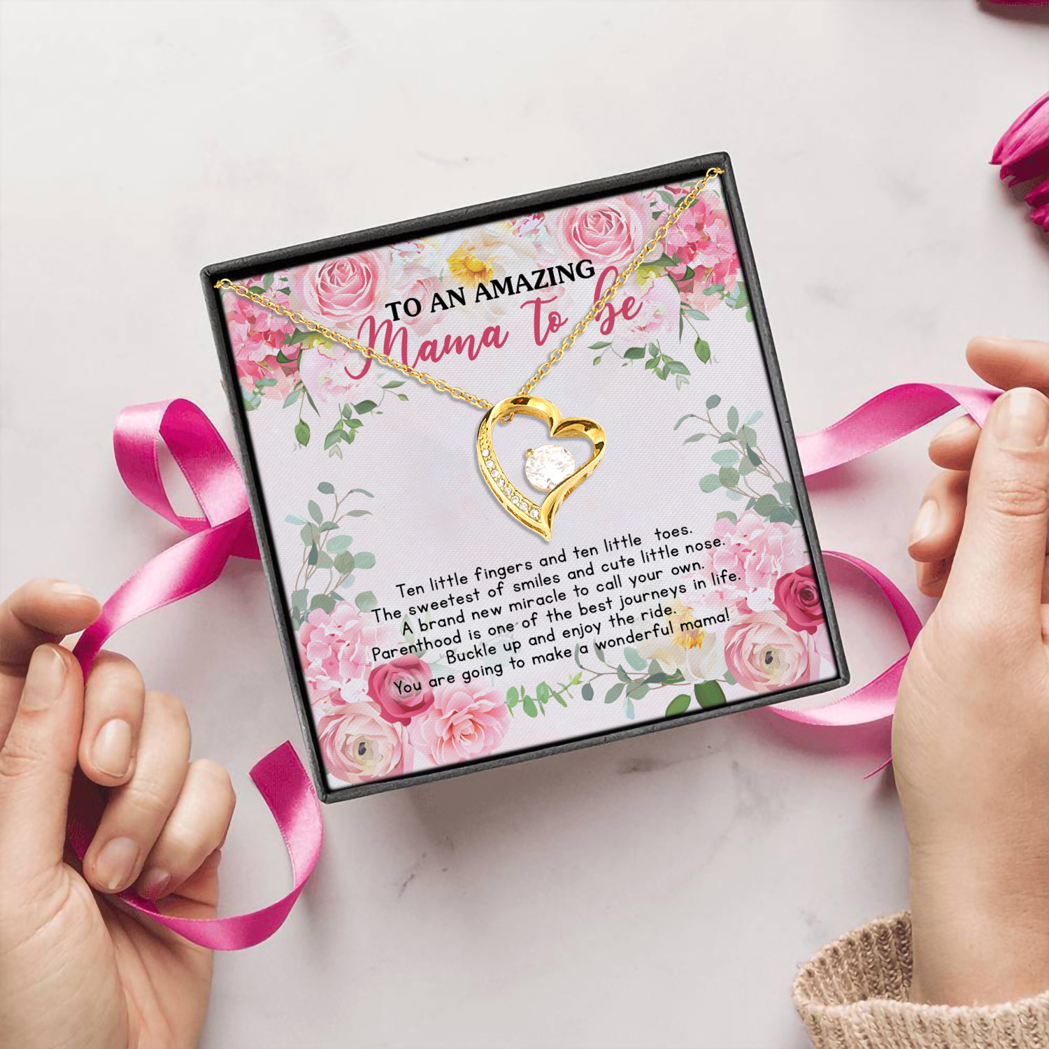 11Th. Mama To Be Forever Love Necklace (Gold) 5