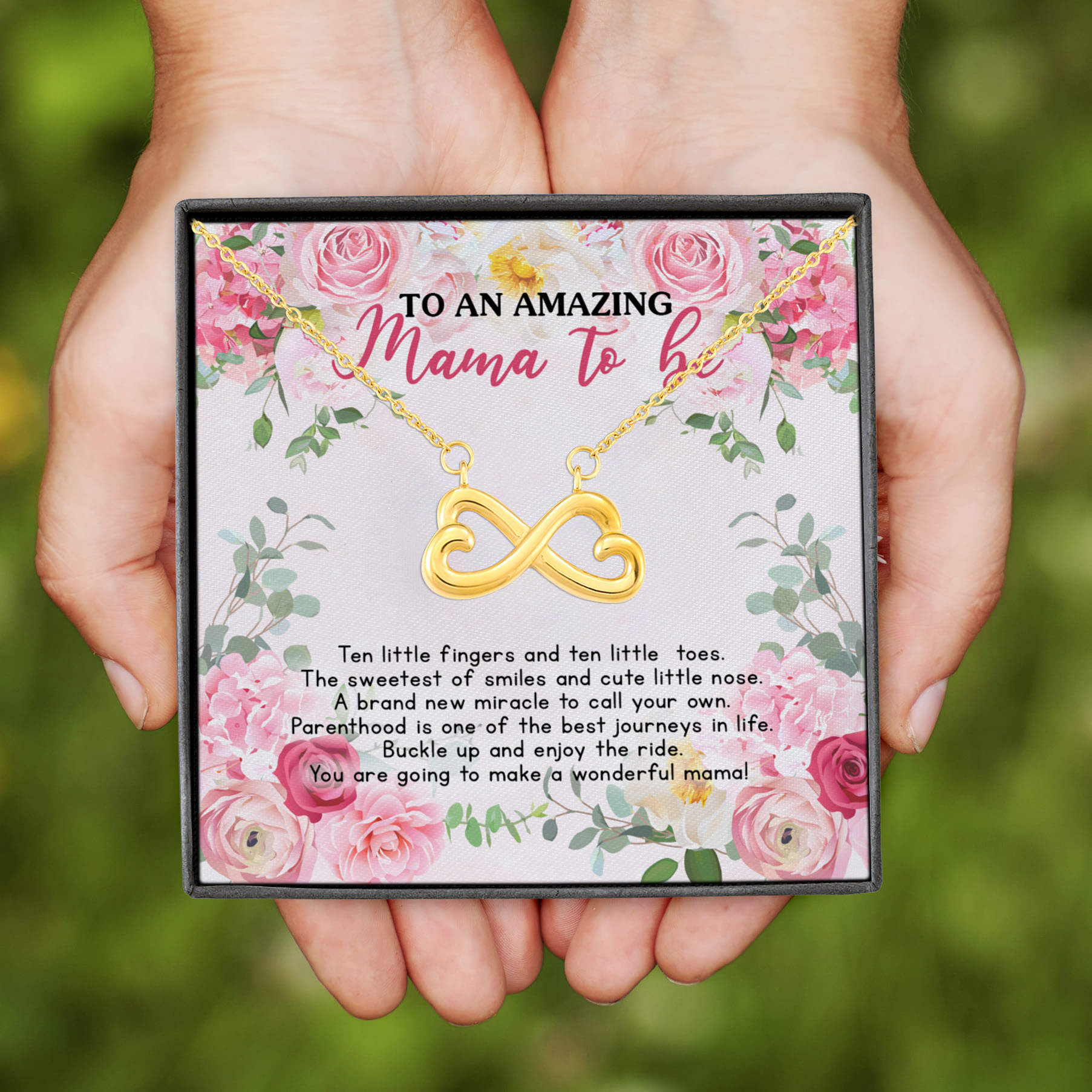 11Th. Mama To Be Infinity Heart Necklace (Gold)