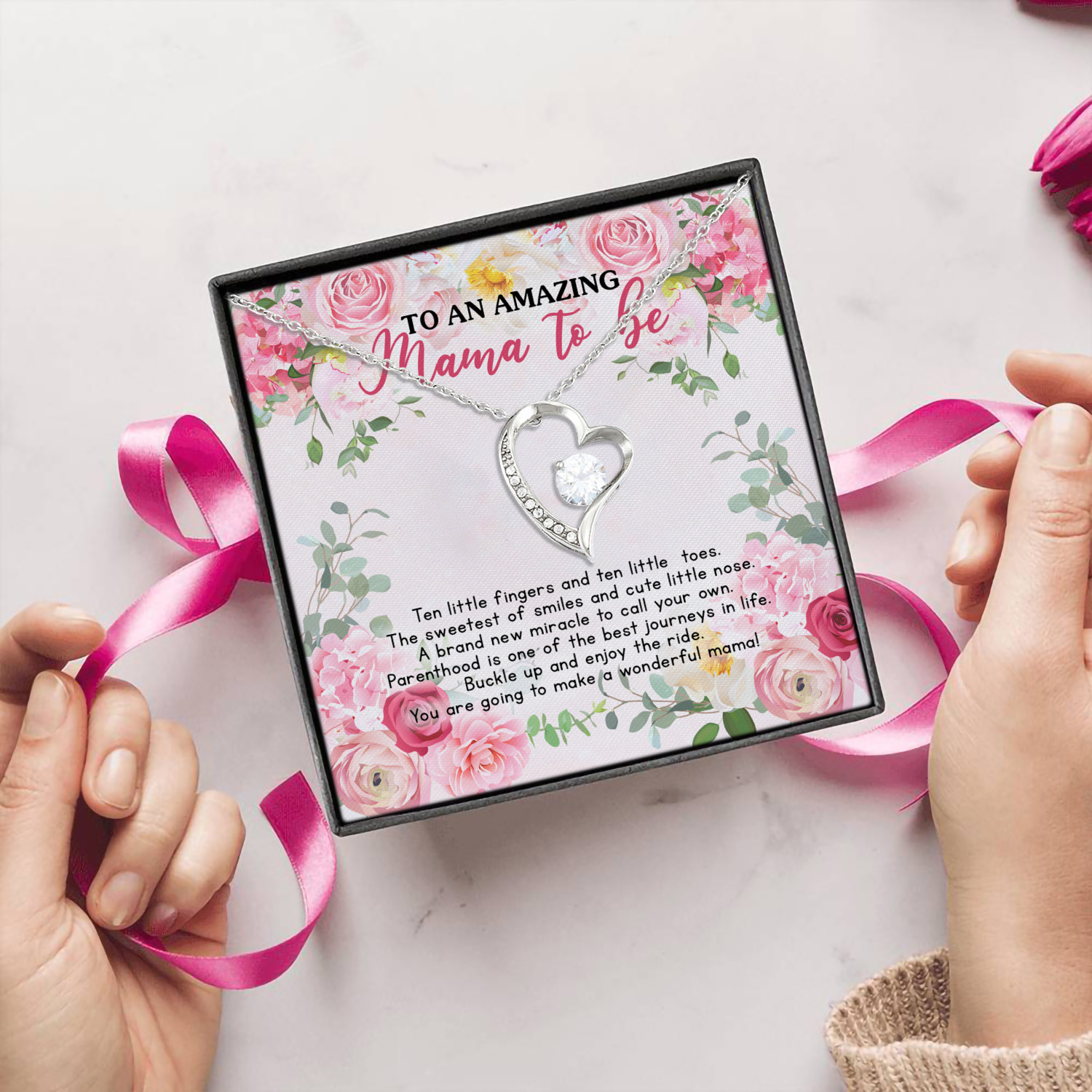 11Th. Mama To Be Forever Love Necklace (Silver) 5