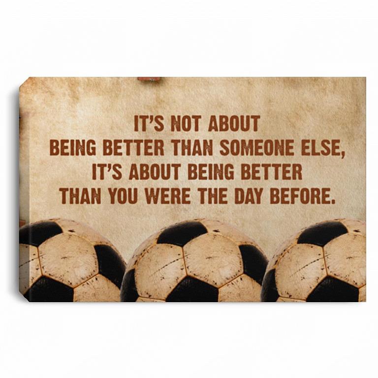 Soccer Football Balls Canvas, White, 0.75'' Framed Canvas